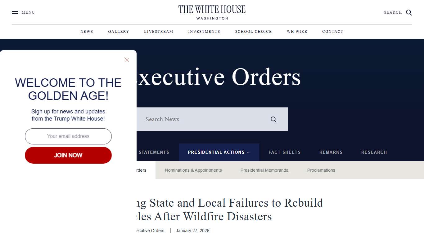 Executive Orders – The White House